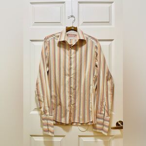 Thomas Pink London Mens Button Long Sleeve Shirt Size 15 S Multicolor